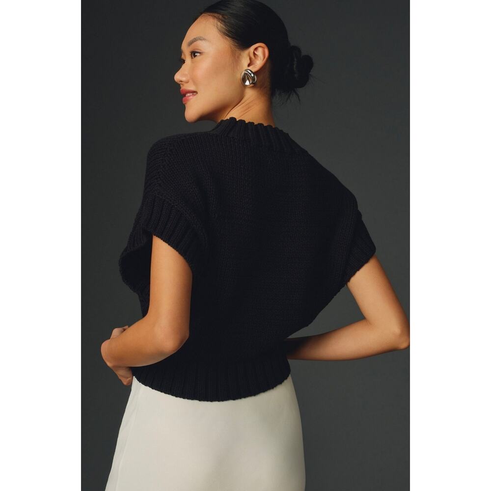 Maeve x Anthropologie The Pippa Mock-Neck Heart Sweater. Size M Ret. $98 - Picture 2 of 10